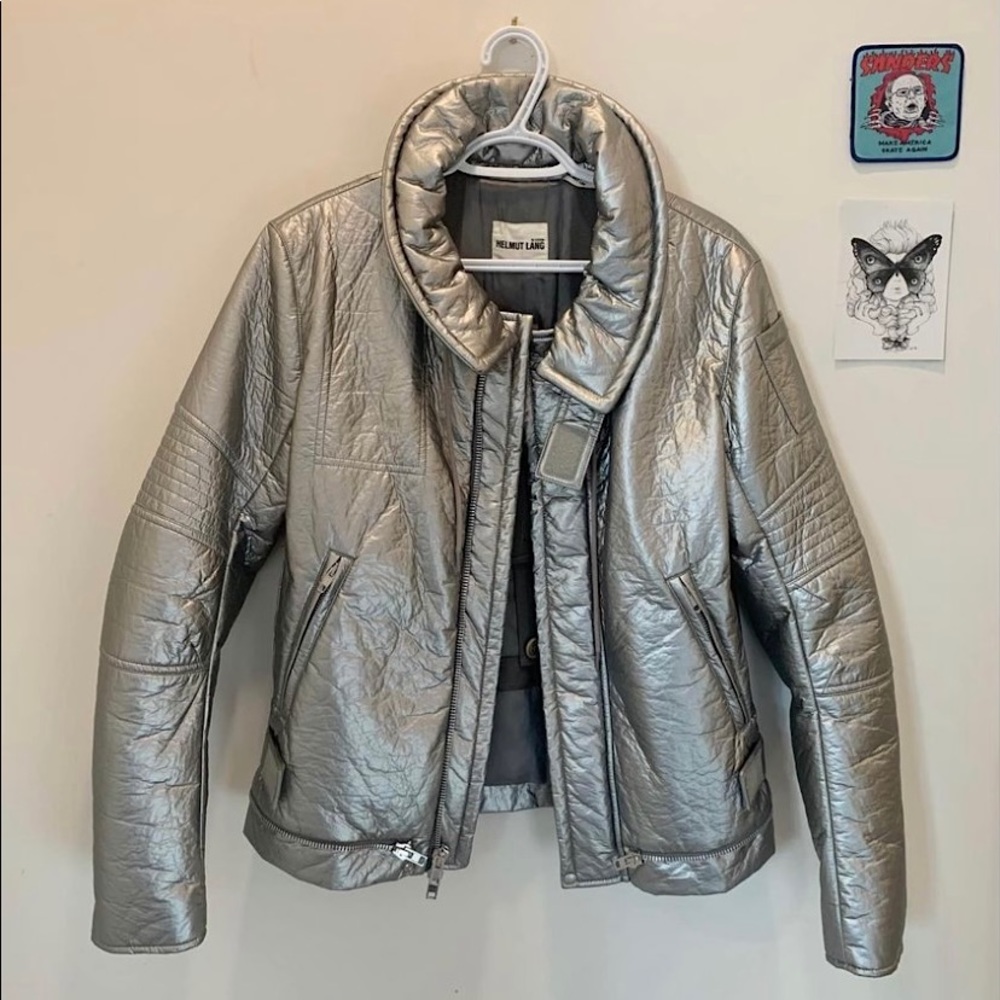 Helmut Lang, silver Re-edition Astro Moto Jacket